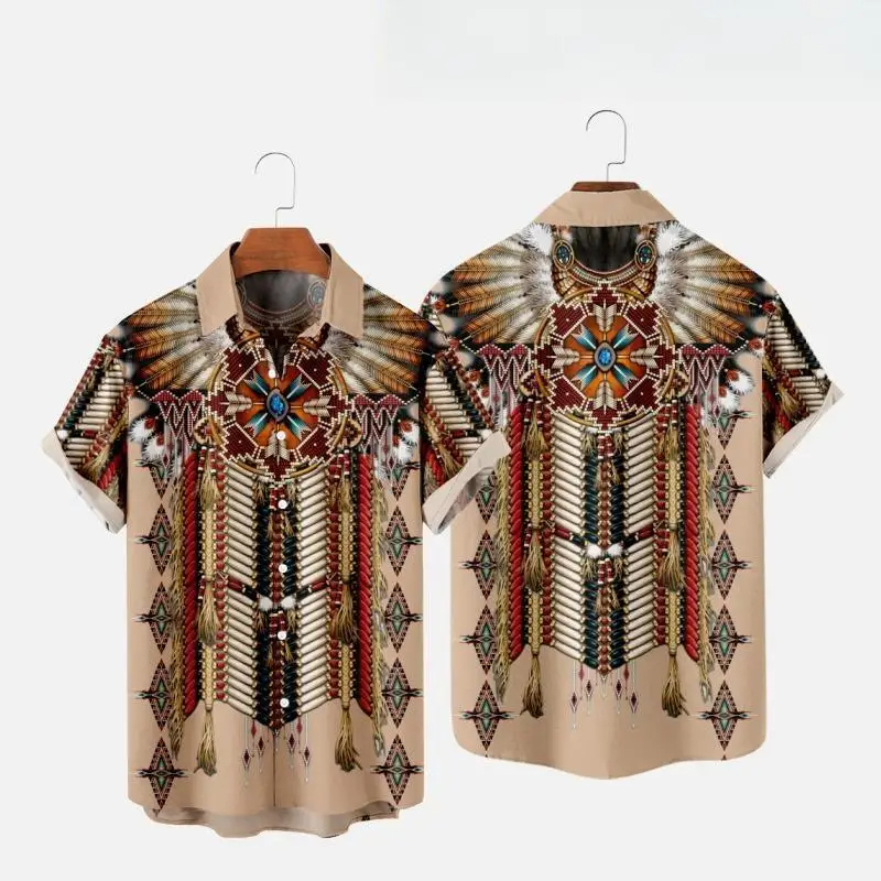 Indian Summer Vintage Clothing - Chemises de plage imprimées en 3D