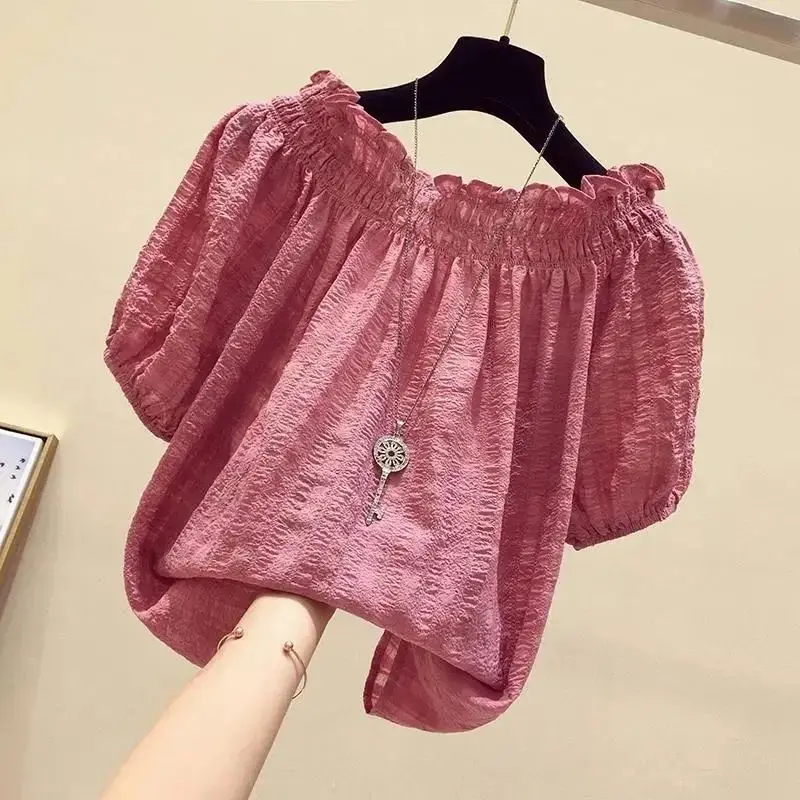 Summer Clothing In Winter - Chemisier Femme en Chiffon Rose Rouge