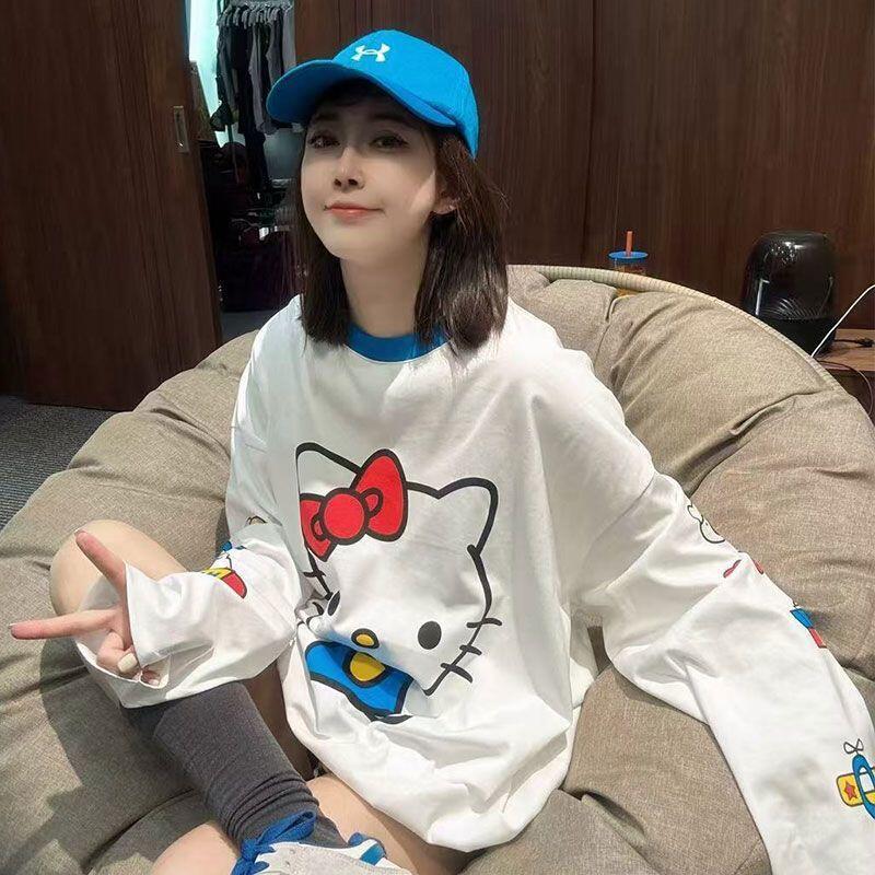 Summer Clothing Styles - T-shirt à manches longues Hello Kitty,