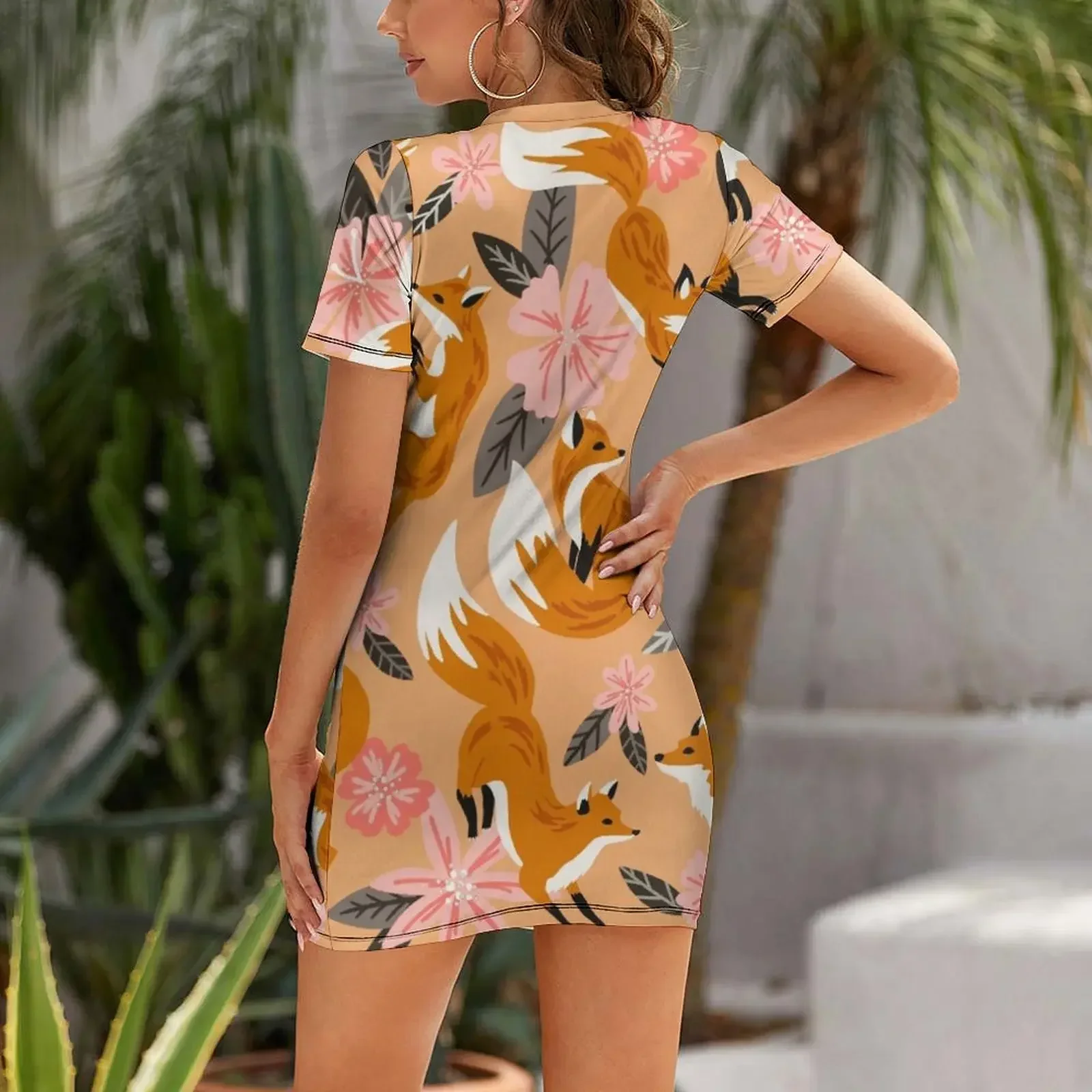 Foxes & Blooms – Robe à manche - Summer Clothing Palette avis et prix