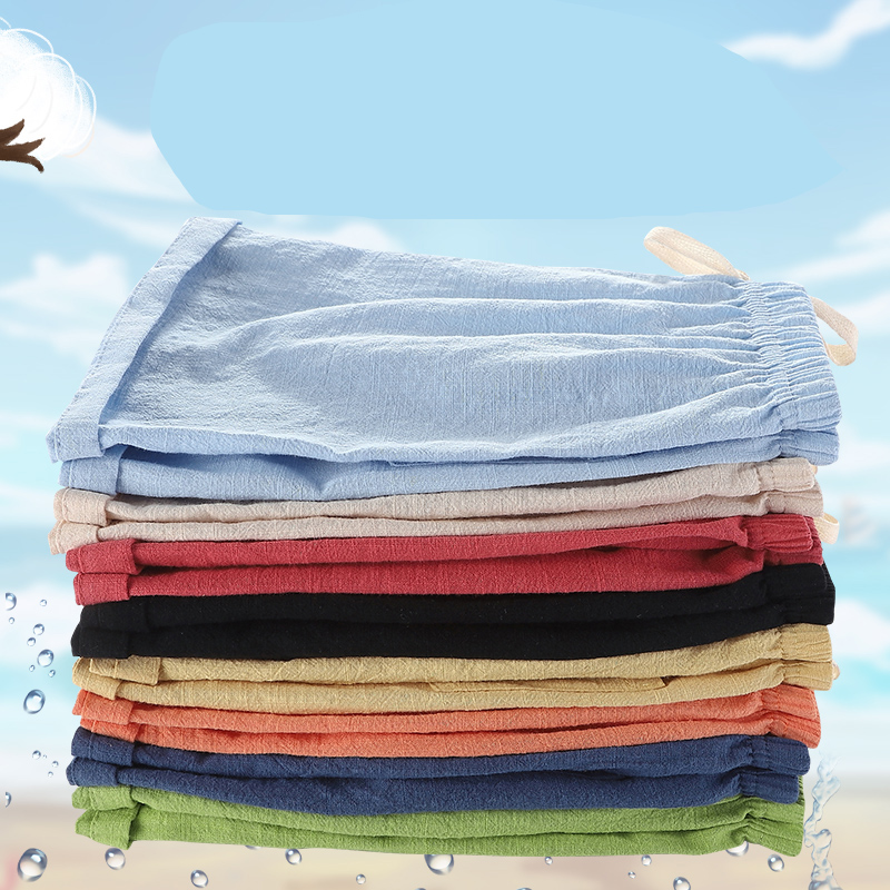 Short coréen en coton et lin p - Summer Clothing Teens avis et prix