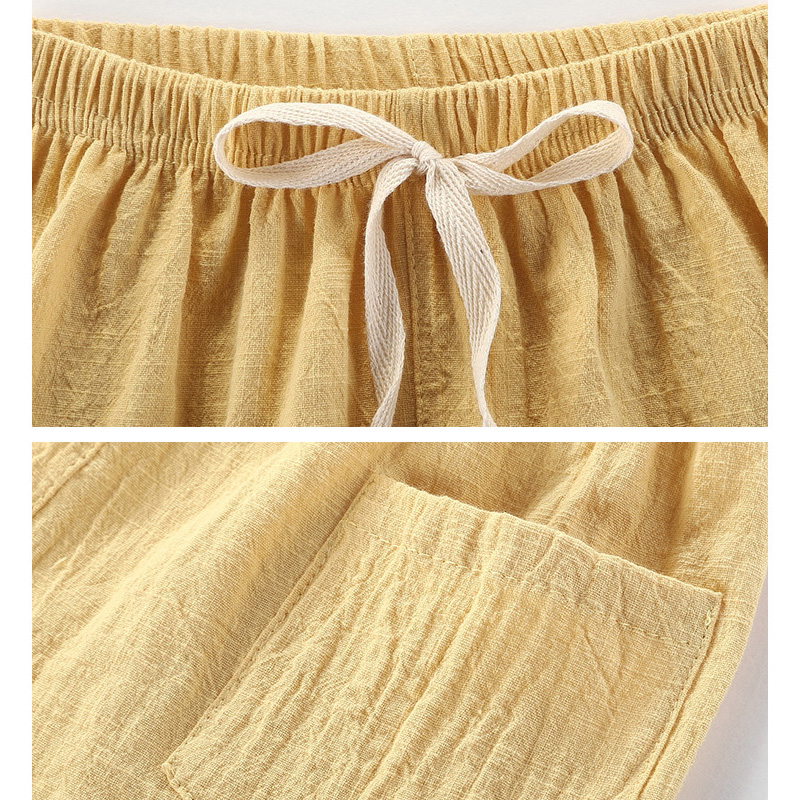 Short coréen en coton et lin p - Summer Clothing Teens avis et prix