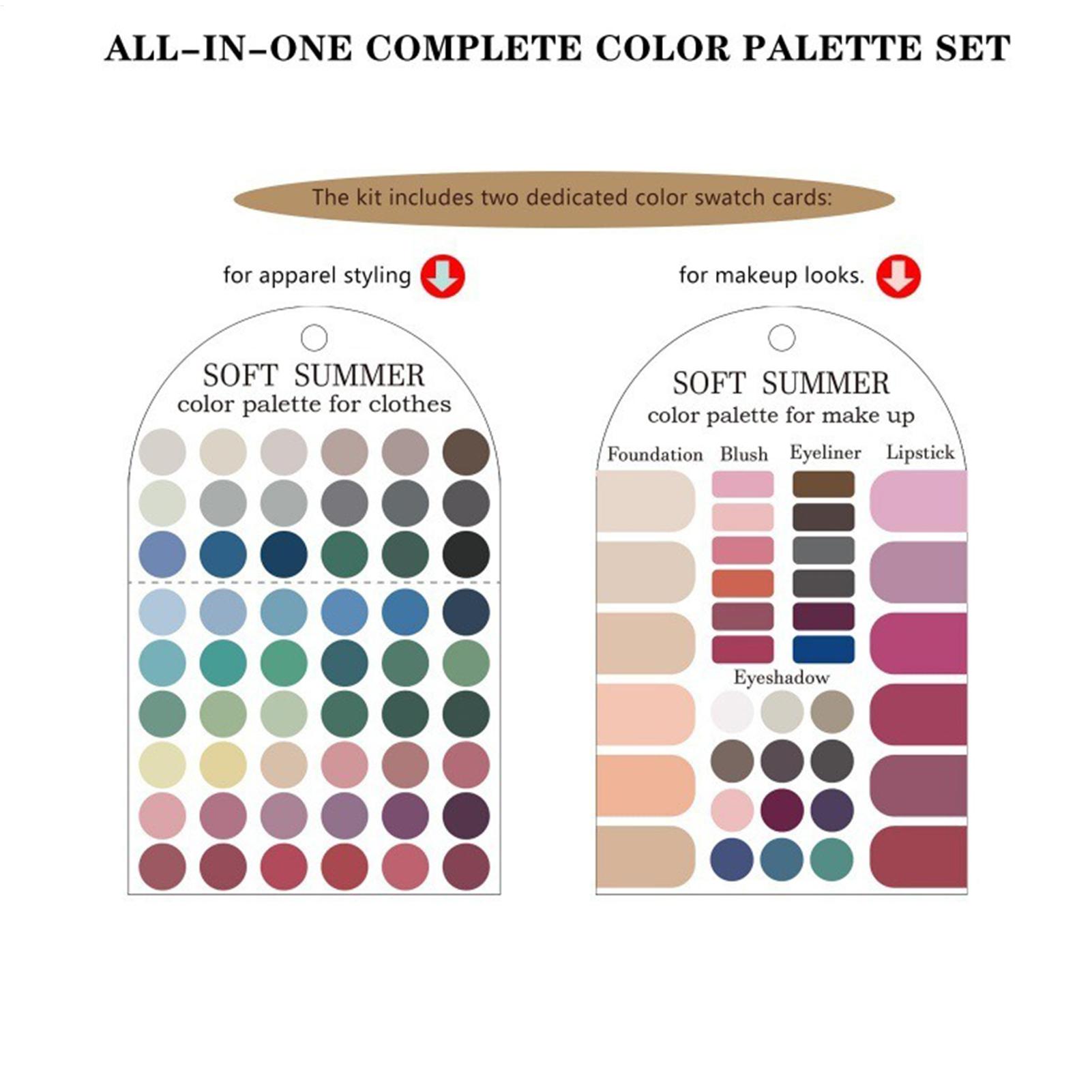 2 cartes de couleurs douces po - Summer Clothing Palette avis et prix