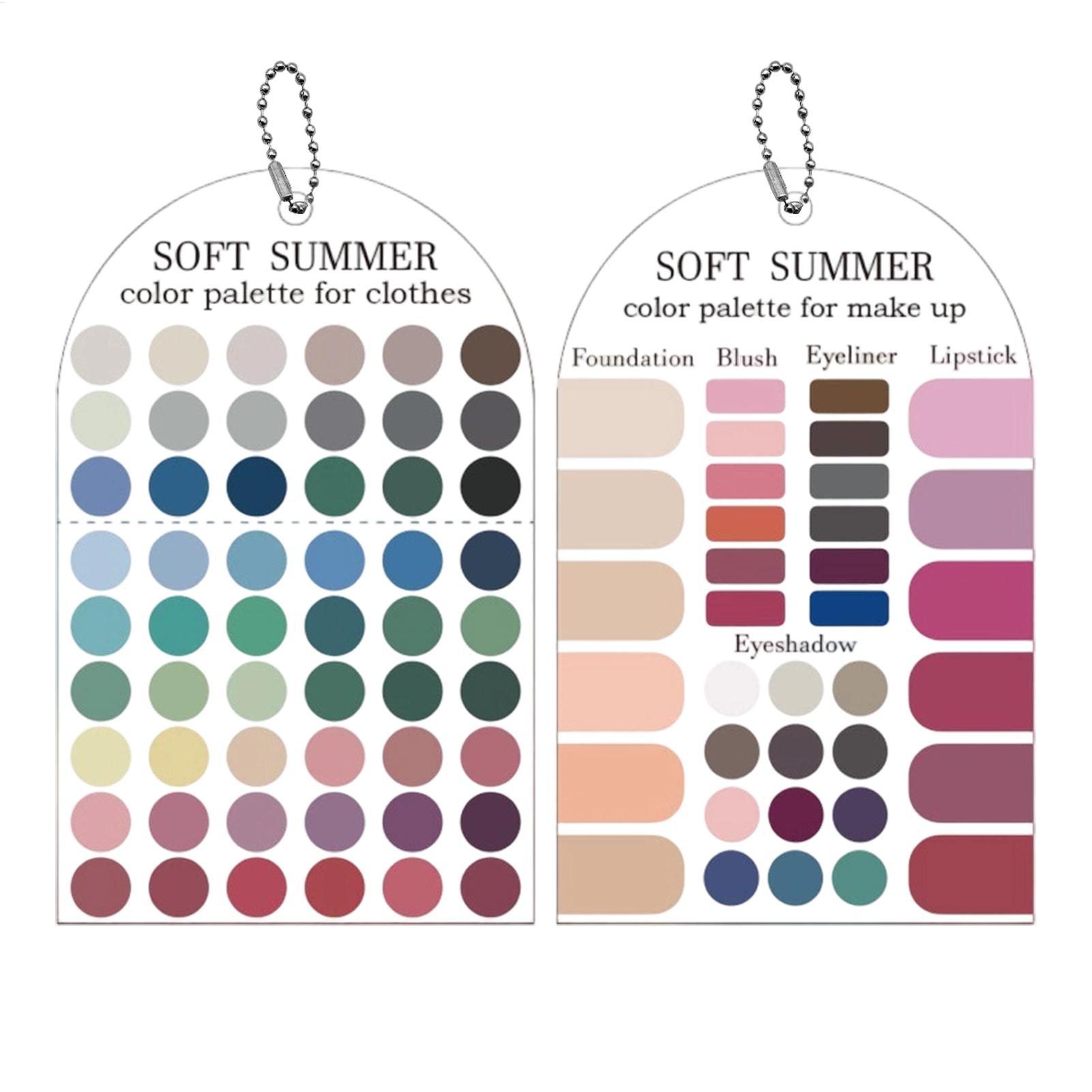 2 cartes d'échantillons de cou - Summer Clothing Palette avis et prix