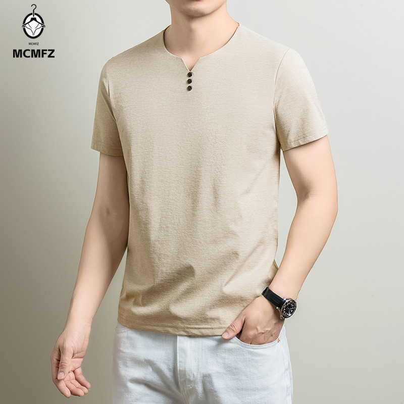T-shirt Henley basique pour ho - Summer Clothing Types avis et prix