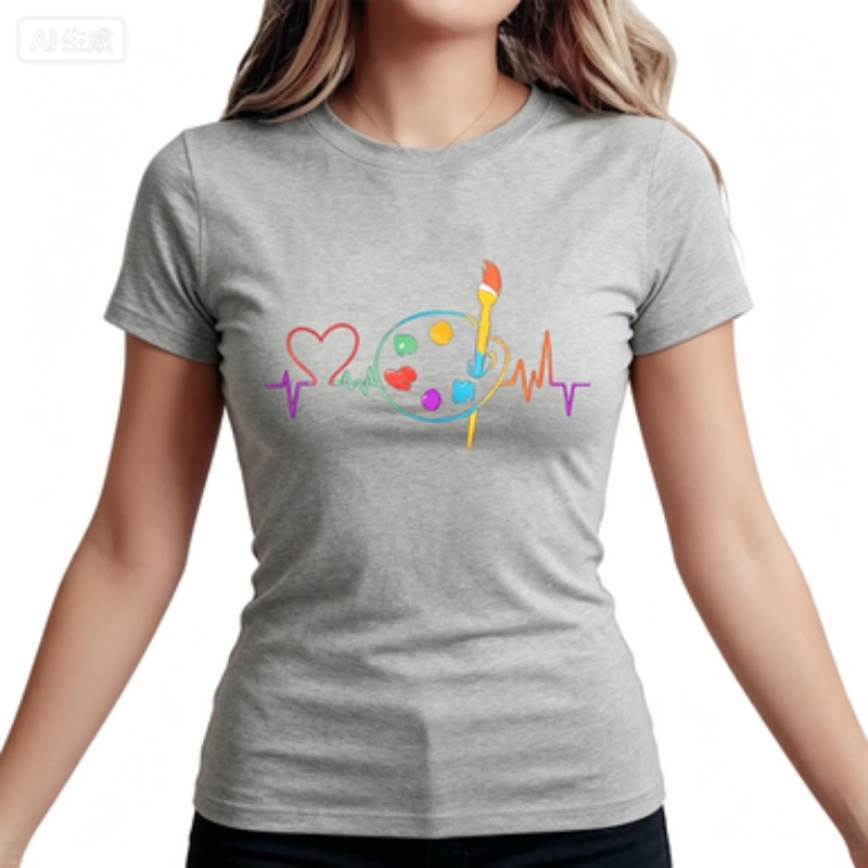 T-shirt décontracté à col rond - Summer Clothing Palette avis et prix