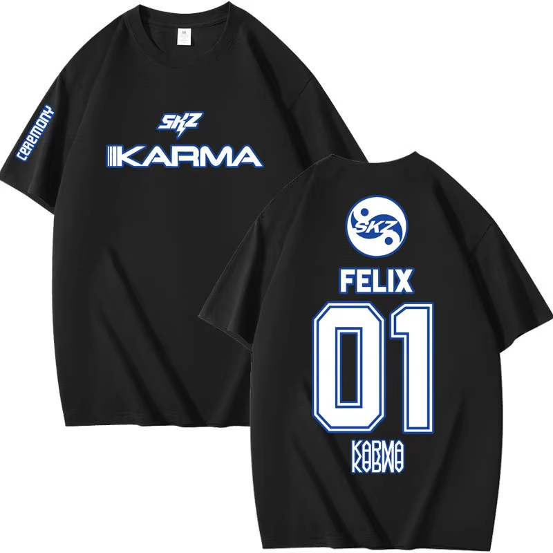 Populaire Kpop KARMA T-shirt à - Summer Clothing Aesthetic avis et prix