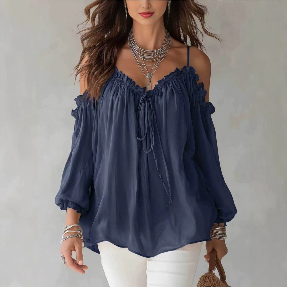 Chemisier élégant à épaules dé - Summer Clothing Types avis et prix